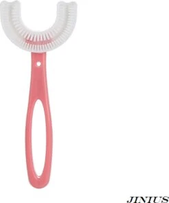 Brosse à Dents Pour Enfants - Rose - 2 - 6 Ans - Garçons/ Filles - Forme En U à 360 Degrés - Brosse à Dents - Brosse En Siliconen
