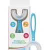Brosse à Dents Pour Bébé En Forme De U à 360 Degrés - Jouets De Anneaux De Dentition - Silicone Souple - Brosse à Dents Pour Enfants - Garçon/Fille - Ovale Blauw