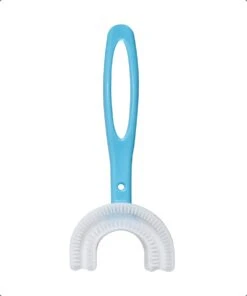 Brosse à Dents Pour Bébé En Forme De U à 360 Degrés - Jouets De Anneaux De Dentition - Silicone Souple - Brosse à Dents Pour Enfants - Garçon/Fille - Ovale Blauw -Dentaires Appareils Magasin 1000x1200 5