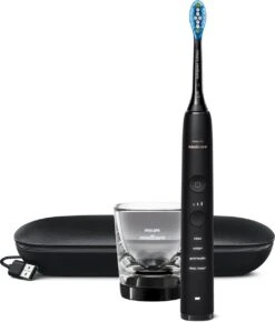 Philips Sonicare 9000 Diamond Clean Zwart (HX9911/09) + Power Flosser 3000 Oral Irrigator Zwart (HX3806/33) - Brosse à Dents électrique Et Flosser -Dentaires Appareils Magasin 1022x1200