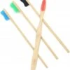 Brosses à Dents En Bamboe - Marron Clair / Multicolore - Bamboe - 4 Pièces - Brosse à Dents - Brossage - Se Brosser Les Dents - Brosse