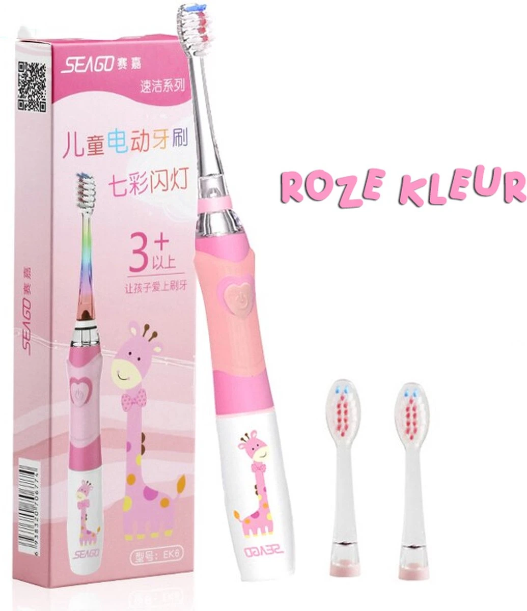 Brosse à Dents électrique Pour Enfants - Fille Et Garçon - De 3 à 12 Ans - Brosse à Dents Pour Enfants Sur Pile (1x AAA Non Incluse) - Étanche - Avec LED - 3x Têtes De Brosse - Minuterie Intelligente - Rose 1 Brosse à Dents électrique Pour Enfants - Fille Et Garçon - De 3 à 12 Ans - Brosse à Dents Pour Enfants Sur Pile (1x AAA Non Incluse) - Étanche - Avec LED - 3x Têtes De Brosse - Minuterie Intelligente - Rose