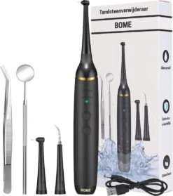 BOME Tandsteen Verwijderaar Avec 3 Accessoires - Décapant De Plaque Dentaire - Avec Miroir Et Brucelles - 3 Modes - Sans Fil