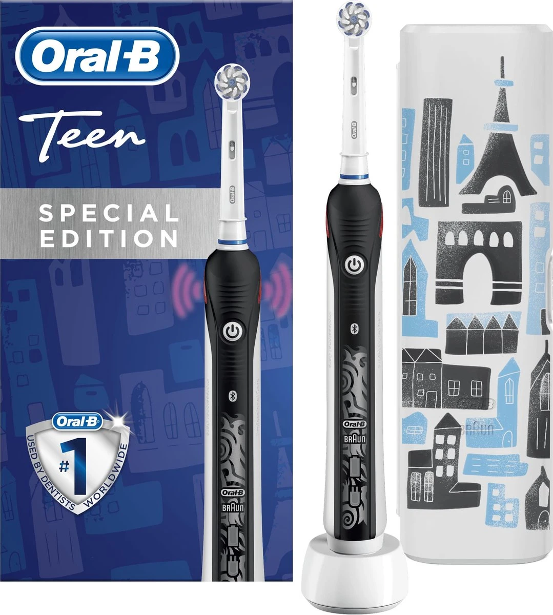 Oral B Oral-B SmartSeries 80336913 Brosse à Dents électrique Adolescents Brosse à Dents Rotative Noir, Blanc