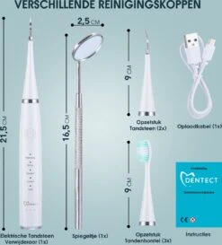 Détartrant électrique - Brosse à Dents - Embout Brosse à Dents - 5 Embouts - Set Dentiste - Rechargeable - 5 Positions - Miroir Dentiste -Dentaires Appareils Magasin 1086x1200 5