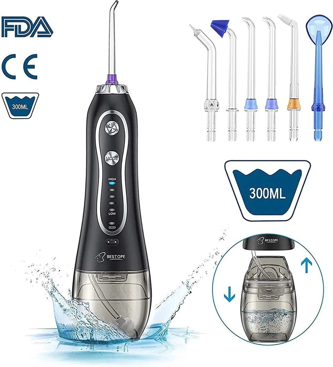 BESTOPE Hydropulseur électrique - Irrigateur Buccal - Fil Dentaire - Fil Dentaire - Fil Dentaire électrique 10 BESTOPE Hydropulseur électrique - Irrigateur Buccal - Fil Dentaire - Fil Dentaire - Fil Dentaire électrique – Image 10