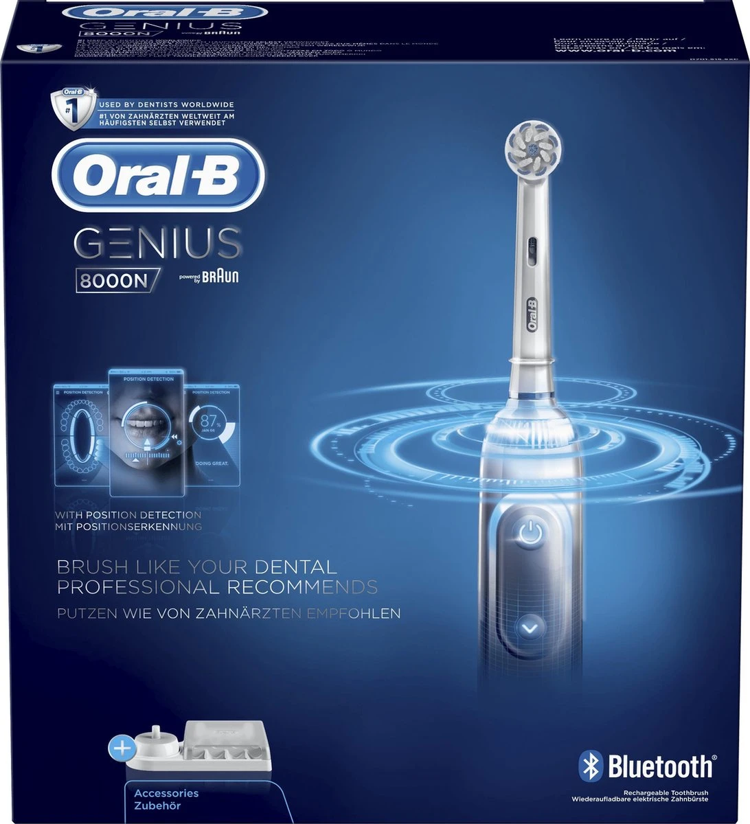 Oral B Oral-B Genius 80326236 Brosse à Dents électrique Adulte Brosse à Dents Rotative Oscillante Argent, Blanc 20 Oral B Oral-B Genius 80326236 Brosse à Dents électrique Adulte Brosse à Dents Rotative Oscillante Argent, Blanc – Image 20