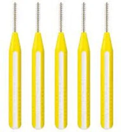 Brosses à Dents Cure-dents Standard - Wit / Jaune - Plastique - Taille Régulière - 2 - 4 Mm - 6 Stokers - Cure-dents - Hygiène Bucco-dentaire