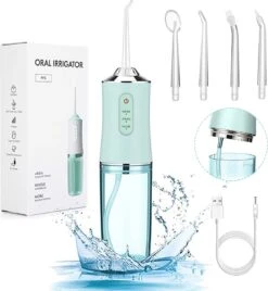 Zacro Water Flosser - Fil Dentaire Sans Fil - Irrigateur Oral électrique - Tandsteen Verwijderaar - IPX7 étanche - Vert
