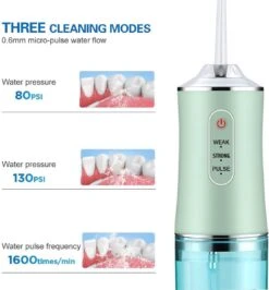 Zacro Water Flosser - Fil Dentaire Sans Fil - Irrigateur Oral électrique - Tandsteen Verwijderaar - IPX7 étanche - Vert -Dentaires Appareils Magasin 1114x1200 2