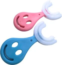 ROSE - Brosse à Dents Pour Enfants - Brosse à Dents Pour Bébé - Brosse à Dents - Smiley Rose - Facile