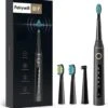 Brosse à Dents électrique Fairywill FW507 - Technologie Sonique - 3 Modes Personnalisés - Avec 3 Têtes De Brosse - Zwart