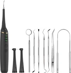 ExCorn Electric Tandsteen Verwijderaar - Élimination électrique De La Plaque Dentaire - Kit Dentaire Inclus - Polissage Du Tartre