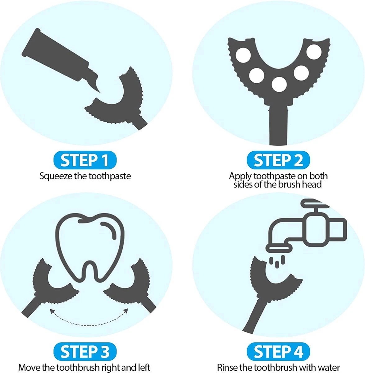 Brosse à Dents Pour Bébé Et Enfant- Brosse à Dents Manuelle Pour Enfant - 2 à 12 Ans- Brosse à Dents En Forme De U Enfant 4 Brosse à Dents Pour Bébé Et Enfant- Brosse à Dents Manuelle Pour Enfant - 2 à 12 Ans- Brosse à Dents En Forme De U Enfant – Image 4