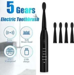 DrPhone Sonic Pro - Brosse à Dents électrique Avec 5 Réglages - Automatique - 15 Jours D'utilisation - Etanche - Rechargeable - Wit -Dentaires Appareils Magasin 1176x1200 2
