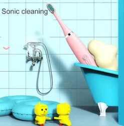 CoolHome Sonic Bunny - Brosse à Dents Pour Enfants - Convient Aux Tout-petits Et Aux Enfants - Rose -Dentaires Appareils Magasin 1186x1200 1