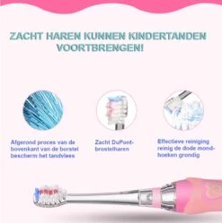 Brosse à Dents électrique Pour Enfants - Fille Et Garçon - De 3 à 12 Ans - Brosse à Dents Pour Enfants Sur Pile (1x AAA Non Incluse) - Étanche - Avec LED - 3x Têtes De Brosse - Minuterie Intelligente - Vert -Dentaires Appareils Magasin 1190x1200
