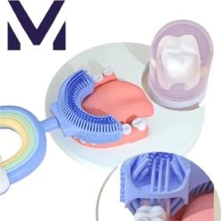 Medies - Brosse à Dents Enfant 360° U Arc-en-Ciel Bleu | Brosse à Dents Pour Bébé | Brosse à Dents Pour Enfants | Brosse à Dents Pour Tout-petits | Forme En U - Silicone - Sans Bpa - 2 à 7 Ans -Dentaires Appareils Magasin 1195x1200 2