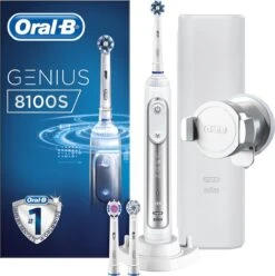 Braun Oral-B Genius 80326249 Brosse à Dents électrique Adulte Brosse à Dents Rotative Oscillante Argent, Blanc -Dentaires Appareils Magasin 1195x1200