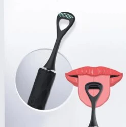 3 En 1 Détartrant - Brosse à Dents électrique - Brosse à Langue - 5 Embouts - Plaque Dentaire - Polissoir à Dents - Noir -Dentaires Appareils Magasin 1195x1200 4