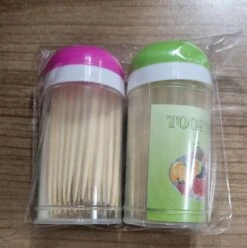 Cure- Cure-dents Eda, Ronds En Bois De 6,7 Cm Dans Une Boîte Dépensière, Avec Verrou Tournant 2 Pièces En