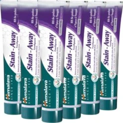 Himalaya Herbals Stain Away Smokers Dentifrice - 6 X 75 Ml - Élimine Les Taches De Café Et De Vin De Nicotine - Dentifrice Blanchissant