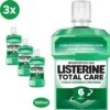 Listerine® Total Care Protection Gencives : Rince-bouche Pour Une Protection Complète De La Santé Des Gencives Avec Effet 6-en-1, à Base D’huiles Essentielles, De Fluor Et De Zinc, 500 Ml - Lot De 3