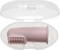Brosse à Dents Bébé - Brosse à Dents Doigt - Brosse à Dents Enfant Sur Doigt - Rose - Siliconen