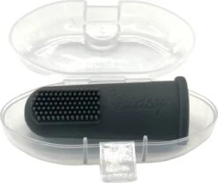 Kidsy - Brosse à Dents En Silicone Bébé - Double Face - Brosse à Dents Bébé - Sans BPA - 2 Pièces - Grijs Mat -Dentaires Appareils Magasin 1200x1007