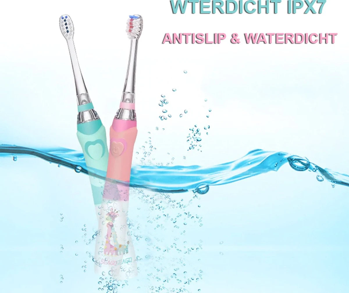 Brosse à Dents électrique Pour Enfants - Fille Et Garçon - De 3 à 12 Ans - Brosse à Dents Pour Enfants Sur Pile (1x AAA Non Incluse) - Étanche - Avec LED - 3x Têtes De Brosse - Minuterie Intelligente - Rose 10 Brosse à Dents électrique Pour Enfants - Fille Et Garçon - De 3 à 12 Ans - Brosse à Dents Pour Enfants Sur Pile (1x AAA Non Incluse) - Étanche - Avec LED - 3x Têtes De Brosse - Minuterie Intelligente - Rose – Image 10