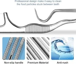 YUBBI™ Set De 4 Pièces En Acier Inoxydable Pour Dentiste Avec étui - Crochet De Dentiste - Outils De Dentiste - Crochet De Dentiste - Miroir De Dentiste - Plaque - Soins Des Dents -Dentaires Appareils Magasin 1200x1008 2