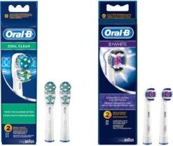 Oral B ORAL-B - Têtes De Brosse - DUAL CLEAN+3D WHITE - Brosses à Dents électriques - Pour Des Dents éclatantes Et Saines - COMBIDEAL