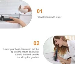 Mornwell Série 1400 - Hydropulseur Sans Fil - 5 Brosses - 1400 PSI - 4 Modes - Étanche IPX7 - Antidérapant -Dentaires Appareils Magasin 1200x1027 5