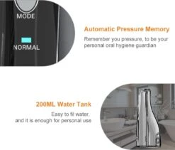 Mornwell Série 1400 - Hydropulseur Sans Fil - 5 Brosses - 1400 PSI - 4 Modes - Étanche IPX7 - Antidérapant -Dentaires Appareils Magasin 1200x1027 8