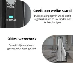 Mornwell - Irrigateur Oral - IPX7 - Hydropulseur Électrique - Rotation 360° - Machines à Soie Dentaire - Sans Fil - 4 Positions - Zwart -Dentaires Appareils Magasin 1200x1028 4