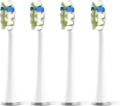 Bintoi® ISonic ProClean - Têtes De Brosse De Brosses à Dents électriques - 4 Pièces - Convient Pour ISonic D700/D600 - Stock Annuel - Wit