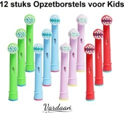 Têtes De Brosse EB-10A Pour Kids - 12 Pièces Tête De Brosse à Brosses à Dents électrique Vardaan - Oral-B - Pour Petites Dents - Poils Souples - Oral-B - Pour Brosse à Dents électrique - Hygiène Bucco-dentaire - Junior - 12x
