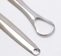 *** 2x Gratte-langue - Gratte-langue Duo - Gratte-langue - Nettoyage De La Langue - Soins Bucco-dentaires - Acier Inoxydable - VanHeble® *** -Dentaires Appareils Magasin 1200x1091 3