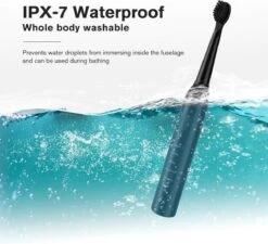 DrPhone Sonic Pro - Brosse à Dents électrique Avec 5 Réglages - Automatique - 15 Jours D'utilisation - Etanche - Rechargeable - Wit -Dentaires Appareils Magasin 1200x1092