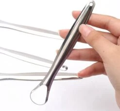 *** 2x Gratte-langue - Gratte-langue Duo - Gratte-langue - Nettoyage De La Langue - Soins Bucco-dentaires - Acier Inoxydable - VanHeble® ***