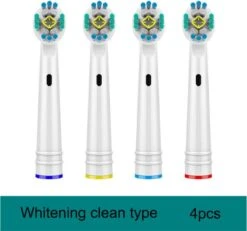 4 Pièces Recharge De Têtes De Brosse Blanchissantes 3D Pour Le Remplacement Des Têtes De Brosse Pour Brosse à Dents