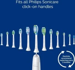 Philips Sonicare W2 Tête De Brosse Optimal White HX6064/10, Pour Des Dents Plus Blanches , Convient à Toutes Les Brosses à Dents Philips Sonicare, 4 Pièces, Wit -Dentaires Appareils Magasin 1200x1124