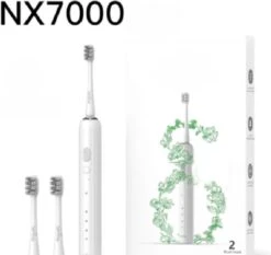 Brosse à Dents électrique - Brosse à Dents - 3W - 3,7 V - 2 Brosses - Soins Bucco-dentaires - étanche - Blanc