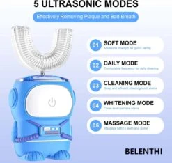Brosse à Dents électrique Belenthi Enfants - Brosse à Dents En Forme De U Enfant - Brosse à Dents électrique Astronaute Enfant - Avec 4 Accessoires - -Dentaires Appareils Magasin 1200x1135