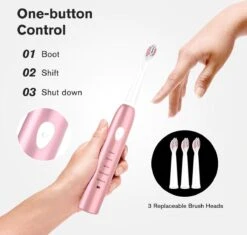 DrPhone Sonic Pro - Brosse à Dents électrique Avec 5 Réglages - Automatique - 15 Jours D'utilisation - Etanche - Rechargeable - Wit -Dentaires Appareils Magasin 1200x1143