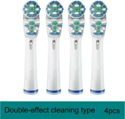 Recharge De Têtes De Brosse De Blanchiment 3D à Double Effet De 4 Pièces Pour Le Remplacement Des Têtes De Brosse Pour Brosse à Dents