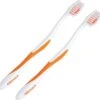Brosse à Dents Souple ELMEX ORTHO Spécialement Pour Les Porteurs D'appareils Orthopédiques | Paquet De 2