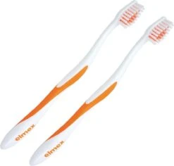 Brosse à Dents Souple ELMEX ORTHO Spécialement Pour Les Porteurs D'appareils Orthopédiques | Paquet De 2