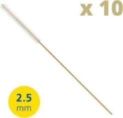 Brossettes Ragers Lactona - XX-Small Long 2,5mm - Jaune - Sachet De 2 Poignées X 5 Pièces - Forfait Avantage