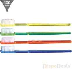 100 Brosses à Dents Jetables Avec Tandpasta (emballées Individuellement) - Brosse à Dents Jetable - Hygiène Bucco-dentaire - Brosse à Dents De Voyage - Brosse à Dents Avec Tandpasta - Facile à Emporter
